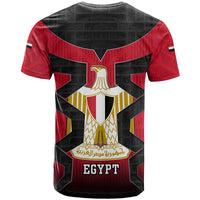Egypt Flag Emblem T Shirt with Red Black Bold Spirit