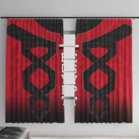 Egypt Flag Emblem Window Curtain with Red Black Bold Spirit