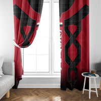 Egypt Flag Emblem Window Curtain with Red Black Bold Spirit