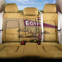 Egyptian Pyramids and Anubis Back Car Seat Cover with Camel Caravan Desert