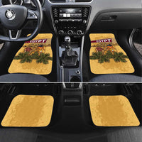 Egyptian Pyramids and Anubis Car Mats with Camel Caravan Desert