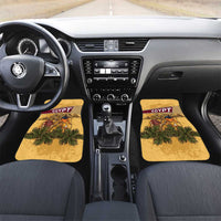 Egyptian Pyramids and Anubis Car Mats with Camel Caravan Desert