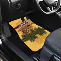 Egyptian Pyramids and Anubis Car Mats with Camel Caravan Desert