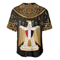 Pharaoh King Tut Egypt Baseball Jersey with Hieroglyphic Gold Pattern