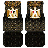 Pharaoh King Tut Egypt Car Mats with Hieroglyphic Gold Pattern