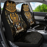 Pharaoh King Tut Egypt Car Seat Cover with Hieroglyphic Gold Pattern