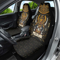 Pharaoh King Tut Egypt Car Seat Cover with Hieroglyphic Gold Pattern