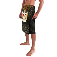 Pharaoh King Tut Egypt Lavalava with Hieroglyphic Gold Pattern