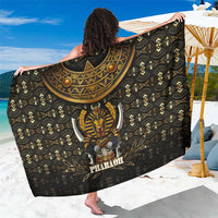 Pharaoh King Tut Egypt Sarong with Hieroglyphic Gold Pattern