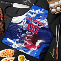 Personalized Japan Football Apron Kitsune Samurai Mascot - Traditional Wave Heritage
