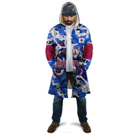 Personalized Japan Football Cloak Kitsune Samurai Mascot - Traditional Wave Heritage