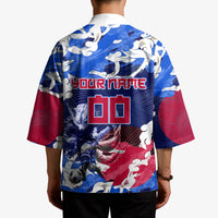 Personalized Japan Football Kimono Kitsune Samurai Mascot - Traditional Wave Heritage