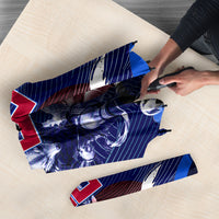 Personalized Japan Football Umbrella Kitsune Samurai Mascot - Traditional Wave Heritage