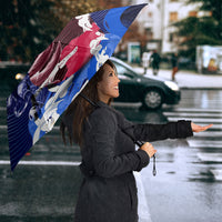 Personalized Japan Football Umbrella Kitsune Samurai Mascot - Traditional Wave Heritage