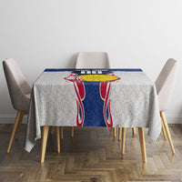 Personalized Japan Football Kitsune Mascot Tablecloth Samurai Blue Chrysanthemum Flame