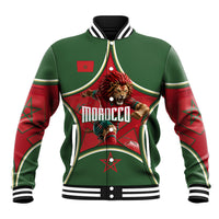 Personalized Morocco Football Atlas Lion Baseball Jacket Moroccan Star National Flag