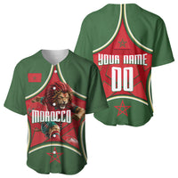 Personalized Morocco Football Atlas Lion Baseball Jersey Moroccan Star National Flag