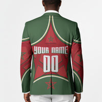 Personalized Morocco Football Atlas Lion Blazer Moroccan Star National Flag
