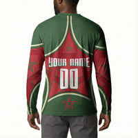 Personalized Morocco Football Atlas Lion Button Sweatshirt Moroccan Star National Flag