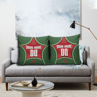 Personalized Morocco Football Atlas Lion Pillow Cover Moroccan Star National Flag