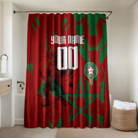 Personalized Morocco Football Bathroom Set Atlas Lion Grunge Star Mascot