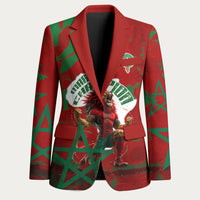 Personalized Morocco Football Blazer Atlas Lion Grunge Star Mascot