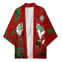 Personalized Morocco Football Kimono Atlas Lion Grunge Star Mascot