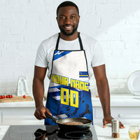 Personalized Curacao Football Apron Marlin Mascot Blue National Flag Accents