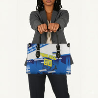 Personalized Curacao Football Leather Bag Marlin Mascot Blue National Flag Accents
