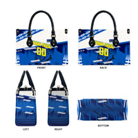 Personalized Curacao Football Leather Bag Marlin Mascot Blue National Flag Accents