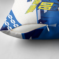 Personalized Curacao Football Pillow Cover Marlin Mascot Blue National Flag Accents