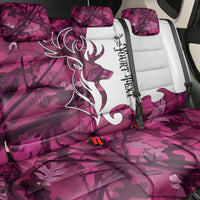 Pink Camo Customize Name Deer Hunting Back Car Seat Cover Tribal Buck Silhouette - Wonder Print Shop