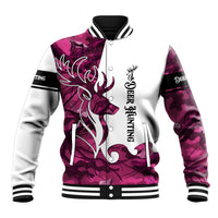 Pink Camo Customize Name Deer Hunting Baseball Jacket Tribal Buck Silhouette - Wonder Print Shop