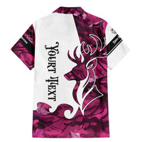 Pink Camo Customize Name Deer Hunting Family Matching Mermaid Dress and Hawaiian Shirt Tribal Buck Silhouette - Wonder Print Shop