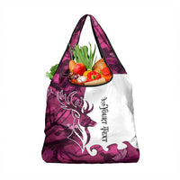 Pink Camo Customize Name Deer Hunting Grocery Bag Tribal Buck Silhouette - Wonder Print Shop