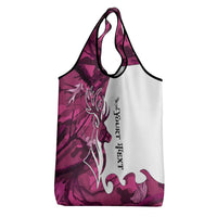 Pink Camo Customize Name Deer Hunting Grocery Bag Tribal Buck Silhouette - Wonder Print Shop