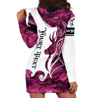 Pink Camo Customize Name Deer Hunting Hoodie Dress Tribal Buck Silhouette - Wonder Print Shop