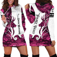 Pink Camo Customize Name Deer Hunting Hoodie Dress Tribal Buck Silhouette - Wonder Print Shop