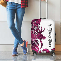 Pink Camo Customize Name Deer Hunting Luggage Cover Tribal Buck Silhouette - Wonder Print Shop