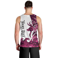 Pink Camo Customize Name Deer Hunting Men Tank Top Tribal Buck Silhouette - Wonder Print Shop