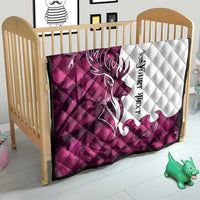 Pink Camo Customize Name Deer Hunting Quilt Tribal Buck Silhouette - Wonder Print Shop