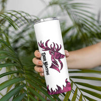 Pink Camo Customize Name Deer Hunting Skinny Tumbler Tribal Buck Silhouette - Wonder Print Shop