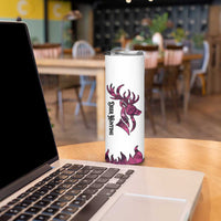 Pink Camo Customize Name Deer Hunting Skinny Tumbler Tribal Buck Silhouette - Wonder Print Shop