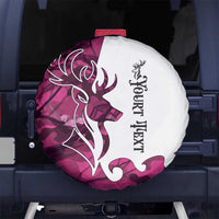 Pink Camo Customize Name Deer Hunting Spare Tire Cover Tribal Buck Silhouette - Wonder Print Shop