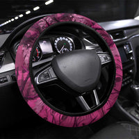 Pink Camo Customize Name Deer Hunting Steering Wheel Cover Tribal Buck Silhouette - Wonder Print Shop