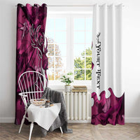 Pink Camo Customize Name Deer Hunting Window Curtain Tribal Buck Silhouette - Wonder Print Shop