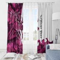 Pink Camo Customize Name Deer Hunting Window Curtain Tribal Buck Silhouette - Wonder Print Shop