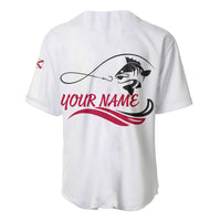 Flag Florida Fishing Baseball Jersey Fish Hook Rip Detail and Custom Name Red Accent Design - Wonder Print Shop