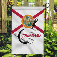 Flag Florida Fishing Garden Flag Fish Hook Rip Detail and Custom Name Red Accent Design - Wonder Print Shop