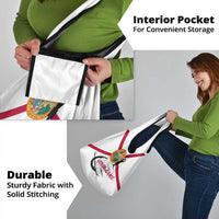 Flag Florida Fishing Grocery Bag Fish Hook Rip Detail and Custom Name Red Accent Design - Wonder Print Shop